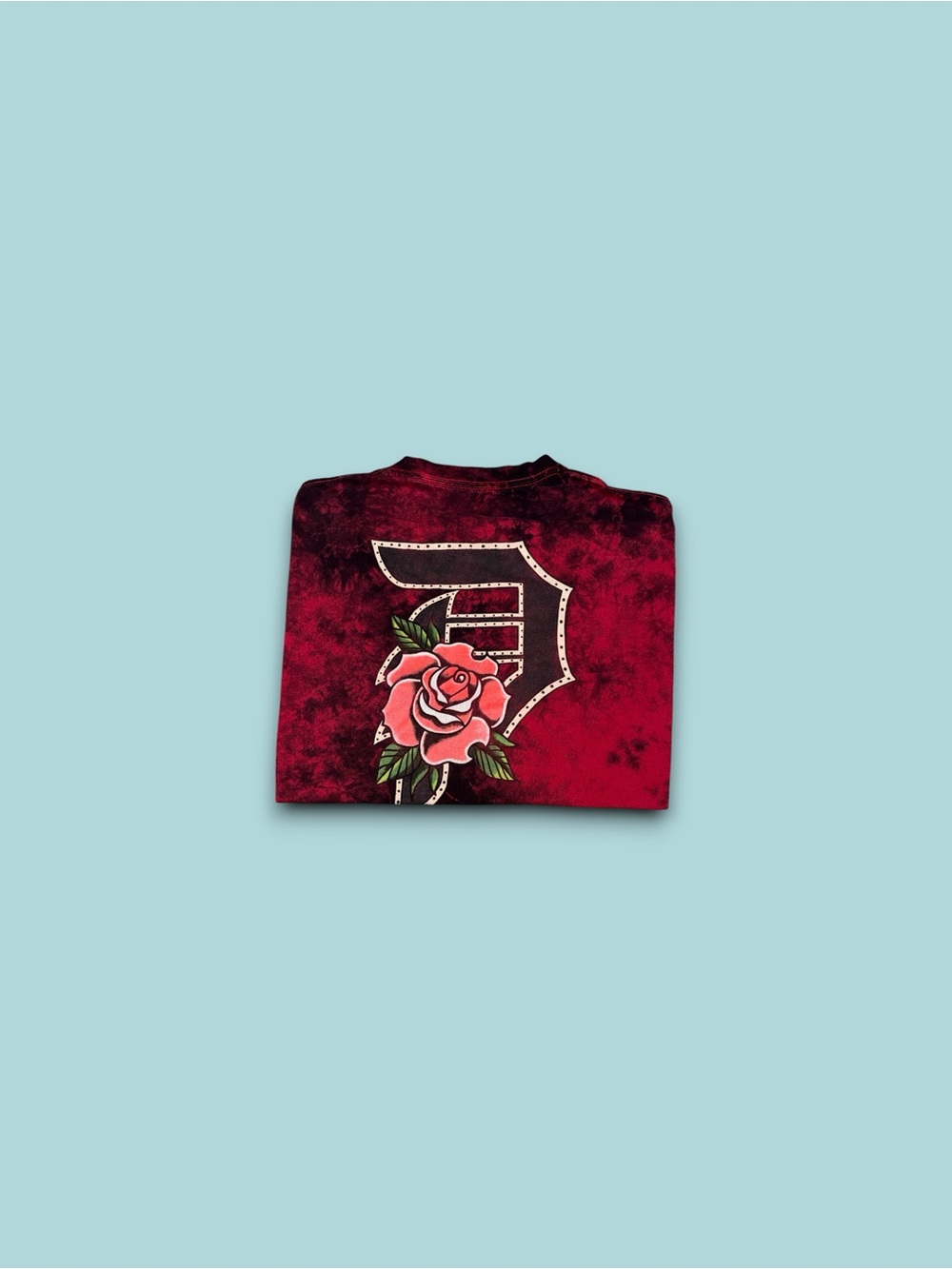 Primitive Skateboarding Apparel Red Rose Tie Dye T Shirt Mens Medium